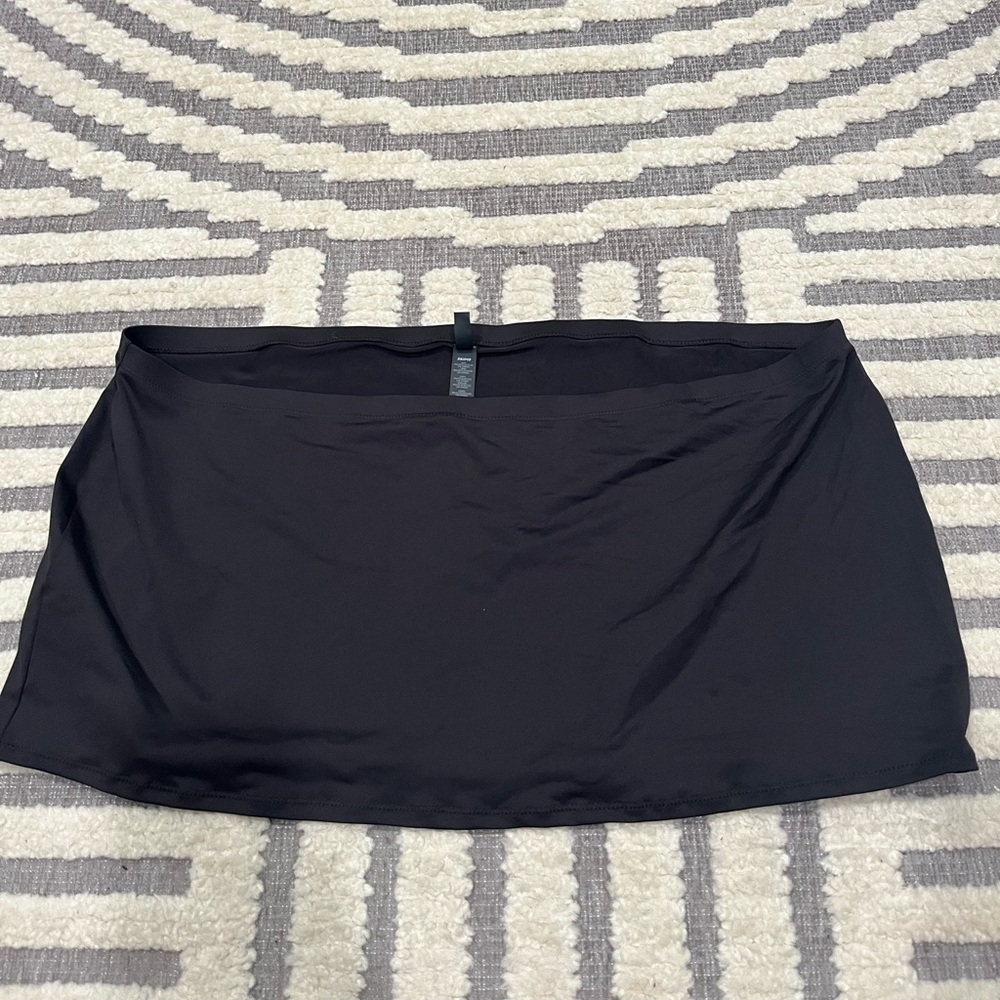 SKIMS‎ SWIM Micro Mini SKIRT sz 3X CU-SKT-2845 Onyx NWT